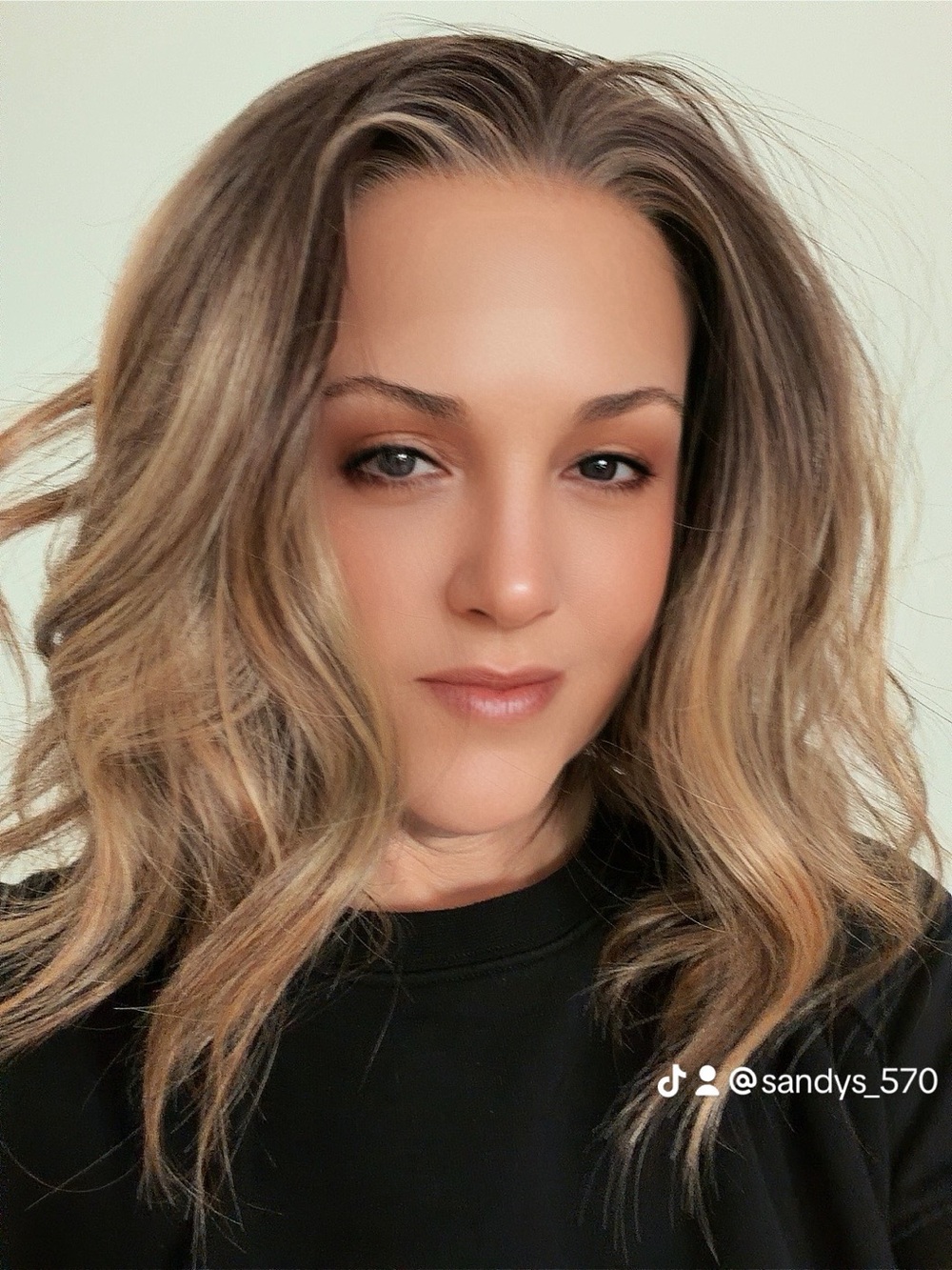 Multi-Tone Brown Blonde Wavy Lace Front Wig - Natural Highlights